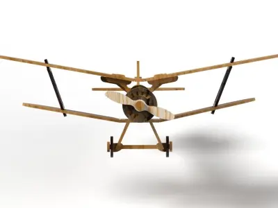 Japanese Wooden Model Plane Ki-Gu-Mi 3D print model