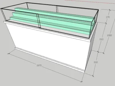 Glass Display Cabinet 3D model Free 3D print model 2 Free 3D print model
