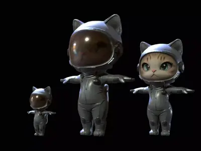 Cat6Pack2 Low-poly 3D model purchase