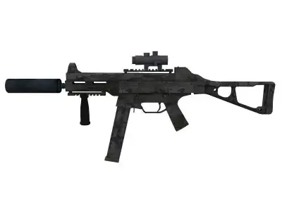 UMP weapon Low-poly 3D model