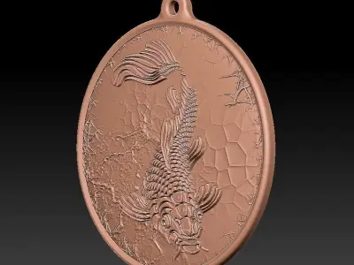 HM Fish Keychain 02 3D print model
