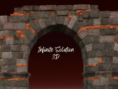 Rock Arch 3D Model Low-poly 3D model