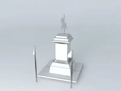 Statue General San Martin Park Cantagalo 3D model