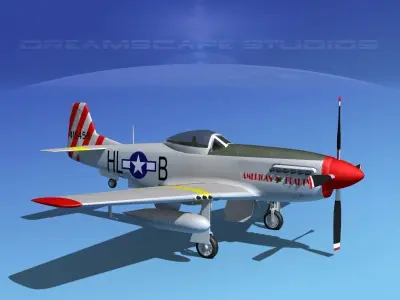 P-51D Mustang American Beauty 3D model
