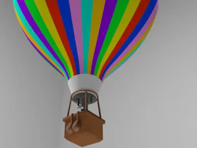 Hot Air Balloon - Modern 3D model