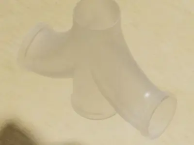 Transparent Fitting Double Bend Y 3D model