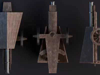 Da Vinci Inventions - Spingarde  Low-poly 3D model