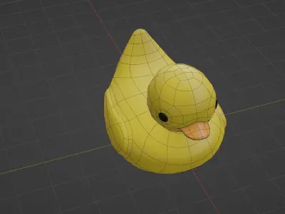 Rubber Duck Low-poly 3D model