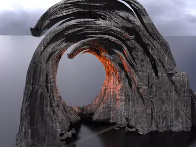 Lovecraftian cliff of insanity 3D model