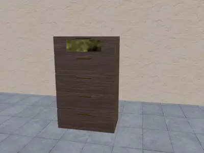 Chest Drawer Low-poly 3D model