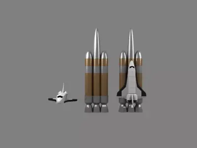 Space Shuttle Free low-poly 3D model