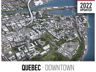 Quebec Low-poly 3D model