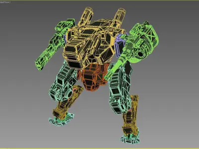 Mech Fighter 2 texture 3D model