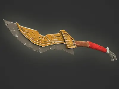 Dagger two swords Free low-poly 3D model