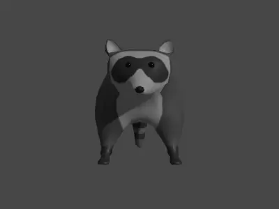 LowPoly Raccoon Low-poly 3D model