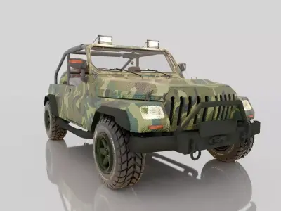 Military Jeep 3D Model - High Quality Game Ready Detailed 3D model