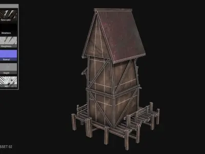 Fishing village asset 02 Low-poly 3D model