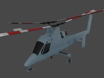 K-MAX - The AERIAL TRUCK Helicopter - US Marines - Low-poly 3D model