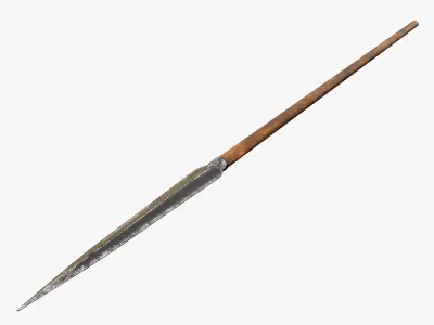 Medieval Spear Low-poly 3D model