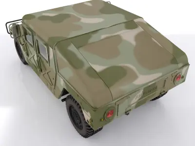 Hummer H1 Military Camouflage 3D model