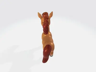 Cartoon horse 3D model
