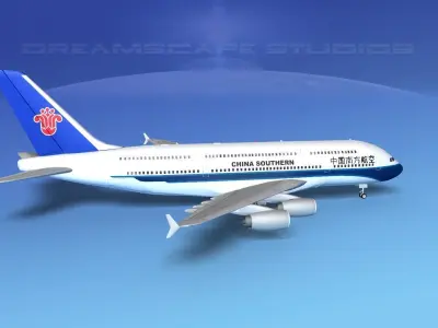 Airbus A380-800 China Southern  3D model