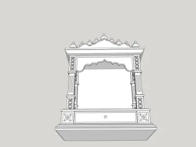 indian jodhpuri stone jharokha temple 3D model