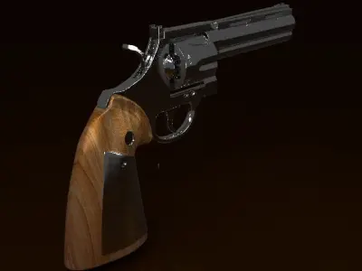 Colt Python Revolver 3D model