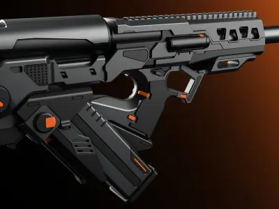 Sci-Fi Rifles Set Alpha 3D model