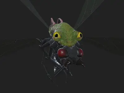 Monster Beetle Creature Low-poly 3D model