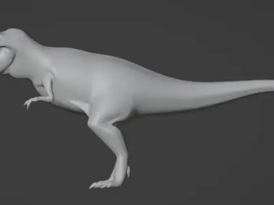 Tyrannosaurus Rex Model - texture painted with bump 3D model