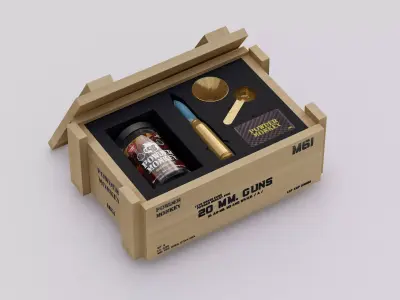 Wooden Ammo Box M16 3D model