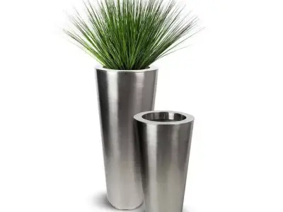 Coro Secrist Stainless Steel Pot Planter Free 3D model