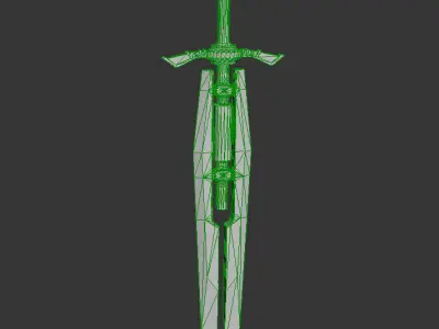Compound Sword Low-poly 3D model