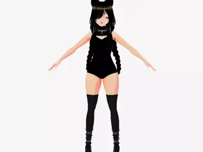  Female Character  Outfits  VRM and fbx Game Ready Sci-Fi Model Low-poly 3D model purchase