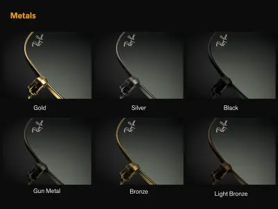 Ray-Ban Aviator sunglasses 3D model 3D model