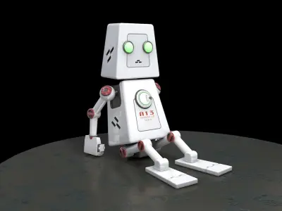 full rigged robokid  3D model