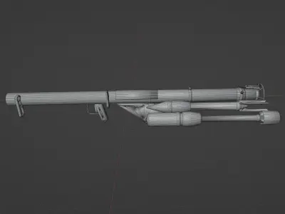 M1 Bazooka Low-poly 3D model