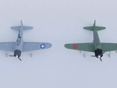 World War 2 Planes 3D model
