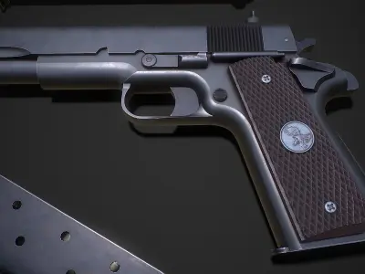 Army pistol Low-poly 3D model