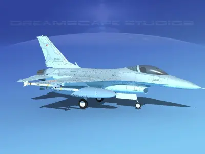 Gen Dyn F-16A Falcon Poland 3D model