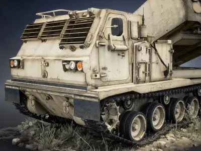 M270 MLRS Game Ready Low-poly 3D model