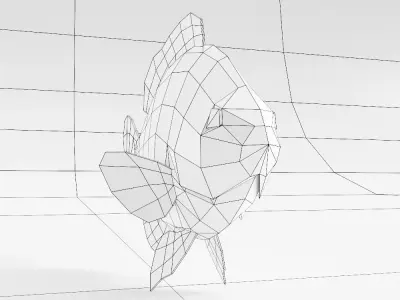 Common bream fish 3d model  Low-poly 3D model