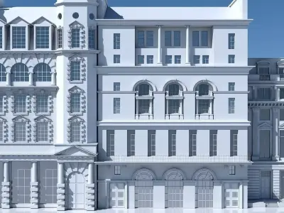 Commercial Building Facade 11 3D model