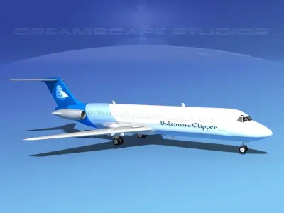 Douglas DC-9-30 Baltimore Clipper 3D model