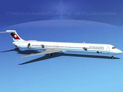 McDonnell Douglas MD-80 Crossair 3D model