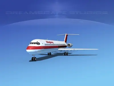 Douglas DC-9-50 Allegheny 3D model