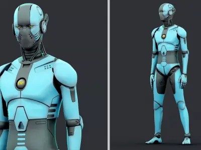 i-HOMO 09  Rigged for Unreal Engine - Unity - MIXAMO 3D model