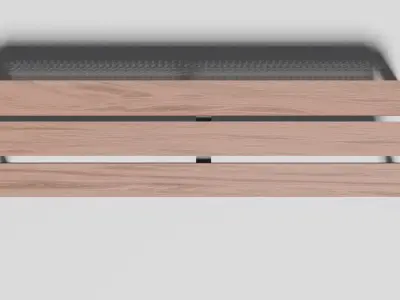 Street modern Bench Low-poly 3D model