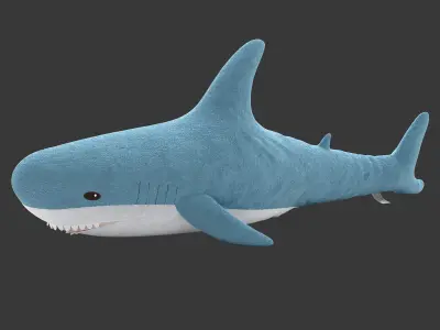 Toy shark IKEA BLAHAJ stuffed 3D model